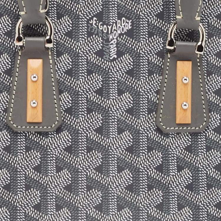 Pre Owned Goyard Grey Goyardine Coated Canvas and Leather Mini Vendome Satchel