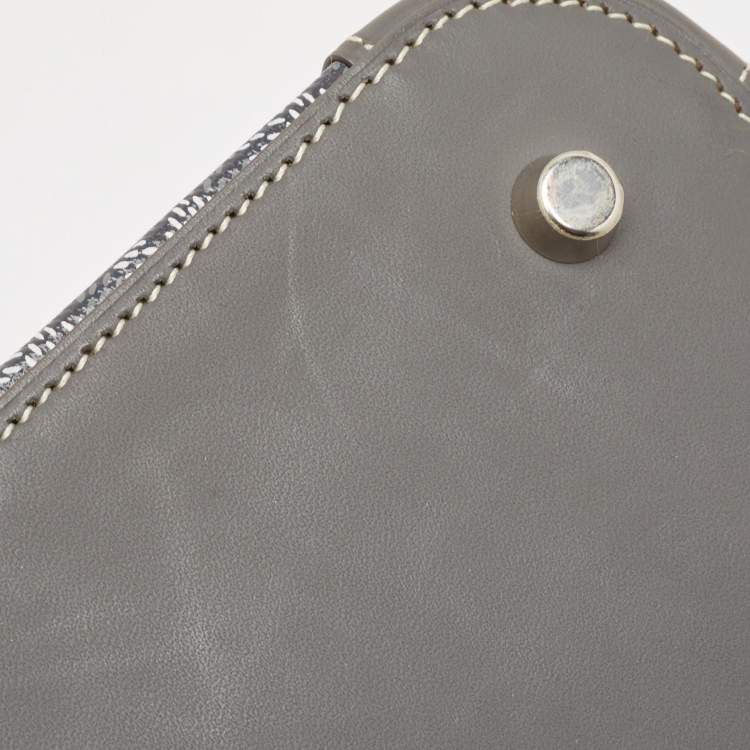 Pre Owned Goyard Grey Goyardine Coated Canvas and Leather Mini Vendome Satchel