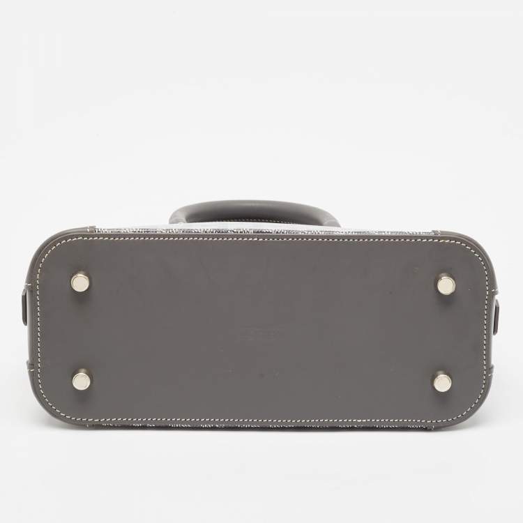 Pre Owned Goyard Grey Goyardine Coated Canvas and Leather Mini Vendome Satchel