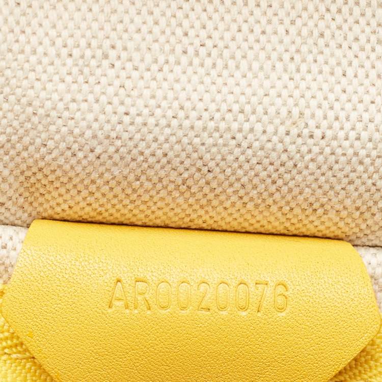 Pre Owned Goyard Yellow Goyardine Coated Canvas Boheme Hobo