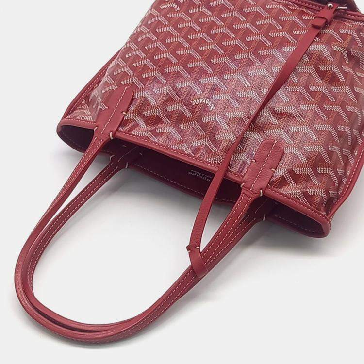 Pre Owned Goyard Red Canvas mini anjou bag