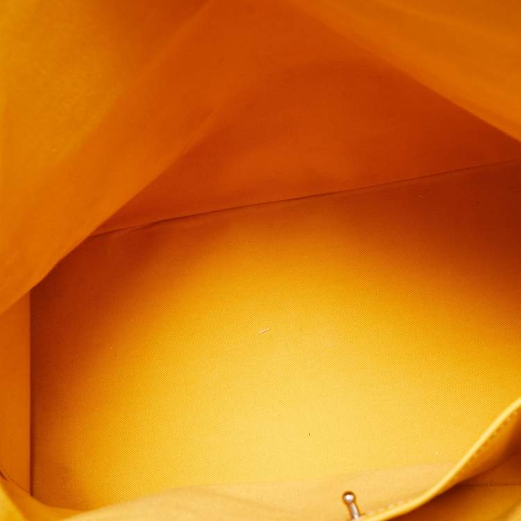 Pre Owned Goyard Yellow Goyardine Coated Canvas and Leather Vendome Satchel