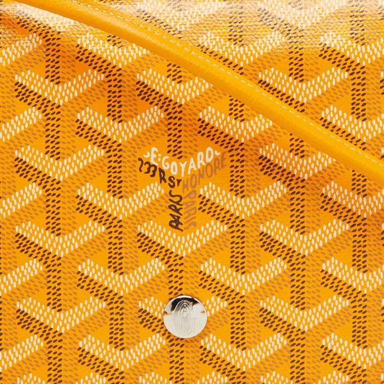 Pre Owned Goyard Yellow Goyardine Coated Canvas Plumet Crossbody Bag