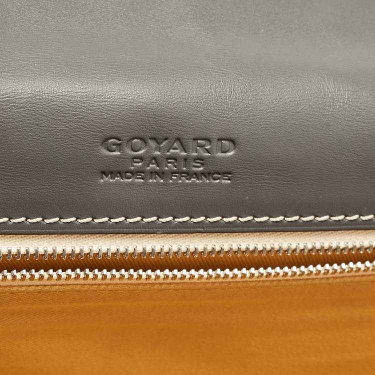 Pre Owned Goyard Grey Goyardine Coated Canvas Belvedere MM Saddle Bag