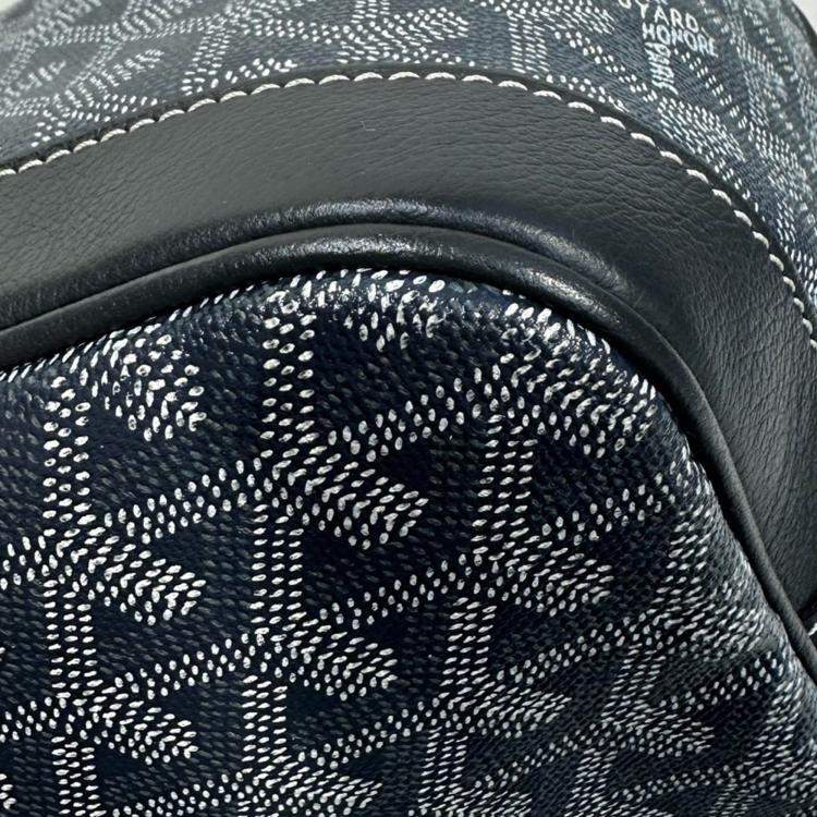 Pre Owned Goyard Grey Goyardine Petit Flot PM Bucket Bag