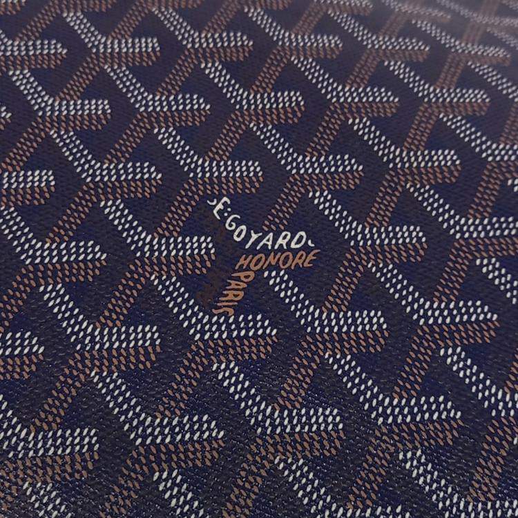 Pre Owned Goyard Multicolor Navy Blue Leather Senna GM Bag