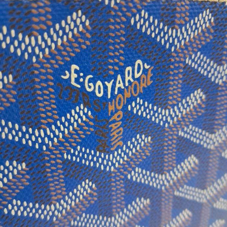 Pre Owned Goyard Blue PVC Senna MM Bag
