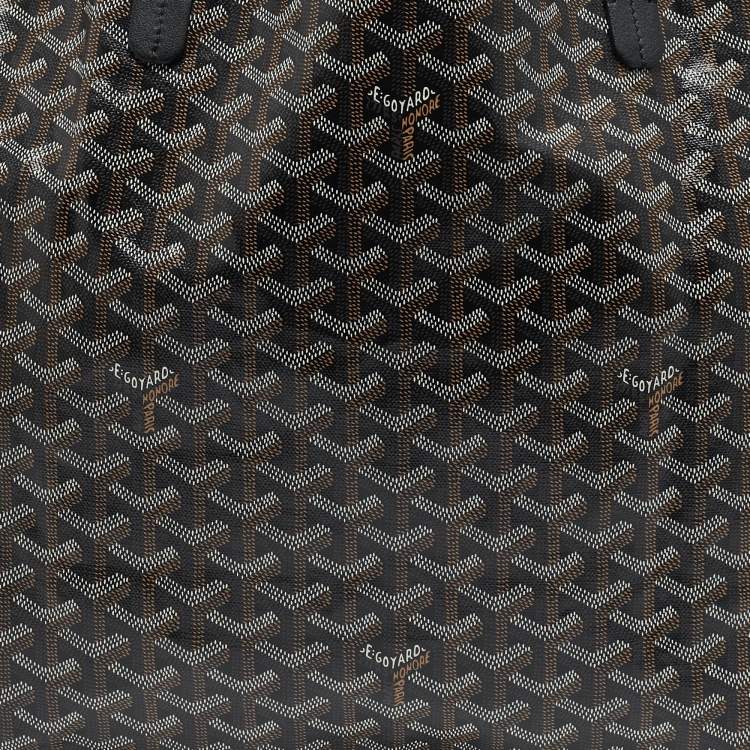 Pre Owned Goyard Black Goyardine Coated Canvas and Leather Saint Louis GM Tote