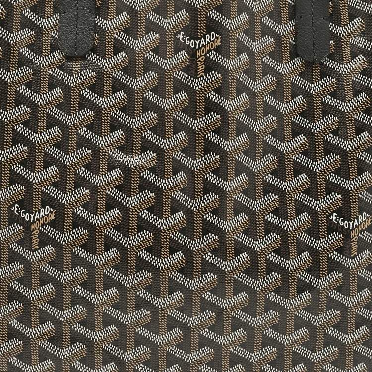 Pre Owned Goyard Black Goyardine Coated Canvas Saint Louis PM Tote