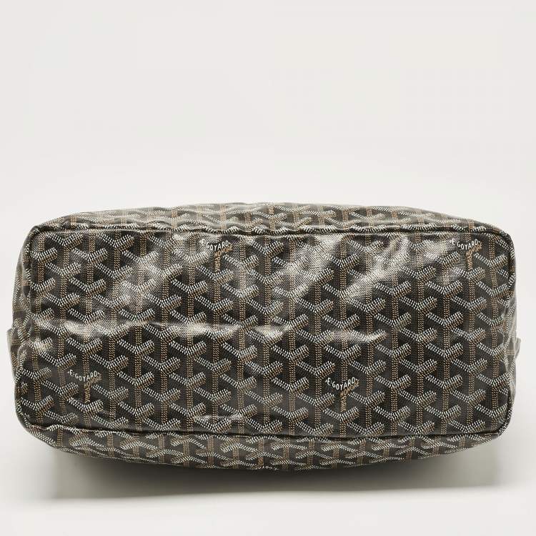 Pre Owned Goyard Black Goyardine Coated Canvas Saint Louis PM Tote