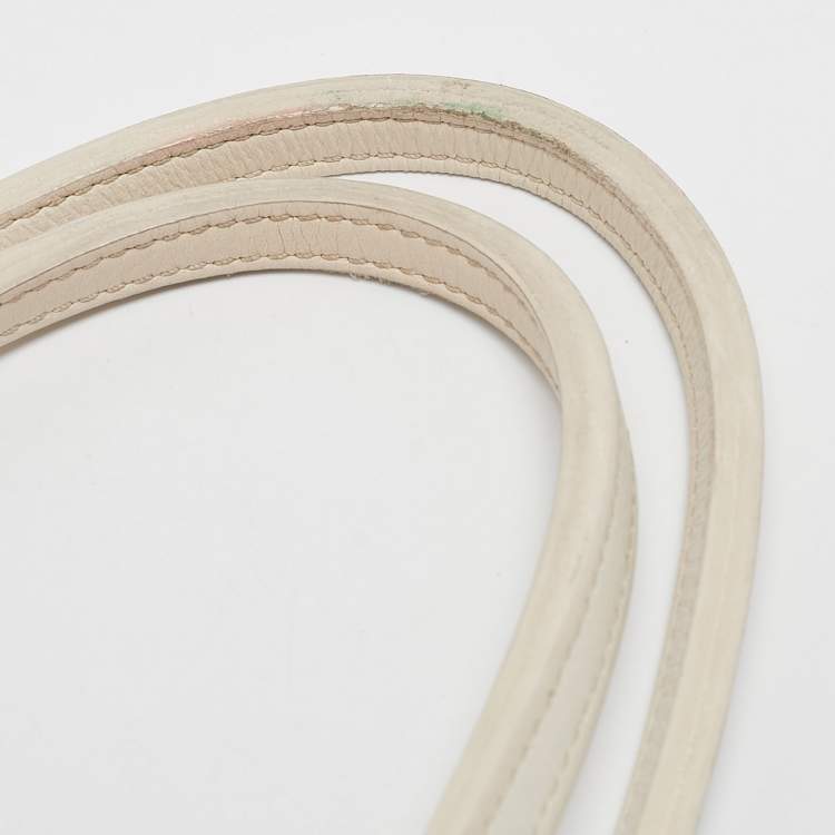 Pre Owned Goyard White Goyardine Coated Canvas Mini Reversible Anjou Tote