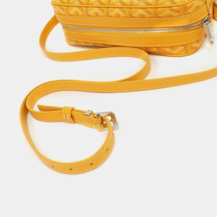 Pre Owned Goyard Yellow Canvas Shoulder Bag