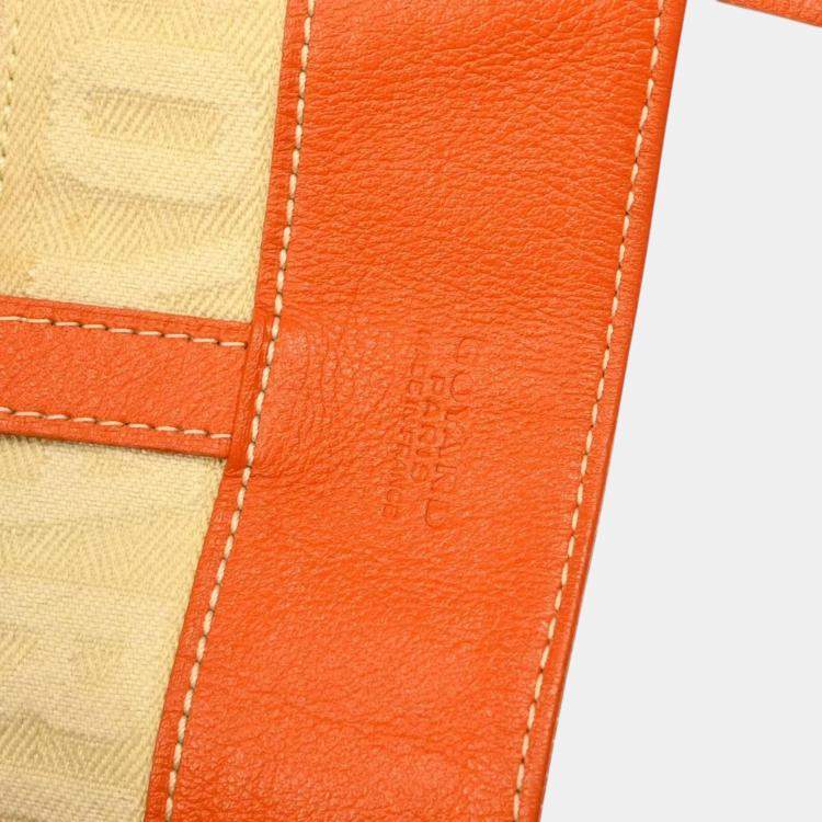 Pre Owned Goyard Orange PVC Sac Voltaire Tote Bag