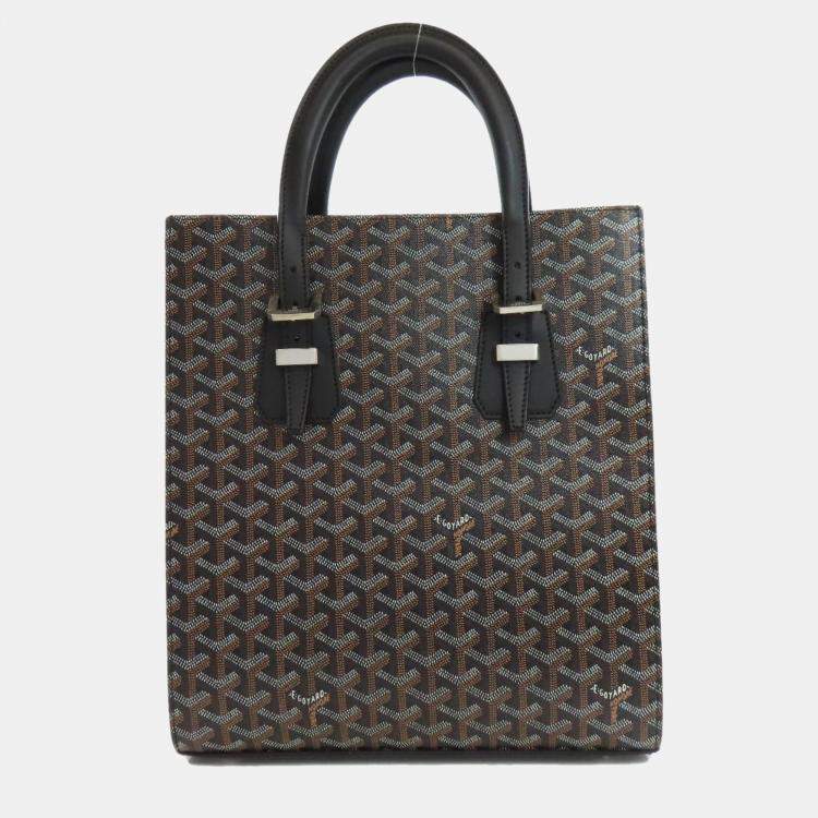Pre Owned Goyard Black Coated Canvas Comores PM Tote Bag