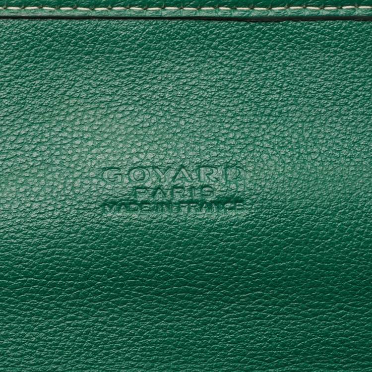 Pre Owned Goyard Green Goyardine Coated Canvas Saint Leger Backpack