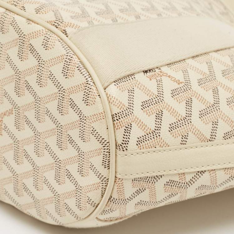 Pre Owned Goyard Light Beige Goyardine Coated Canvas Belharra PM Tote