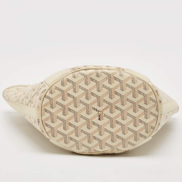 Pre Owned Goyard Light Beige Goyardine Coated Canvas Belharra PM Tote