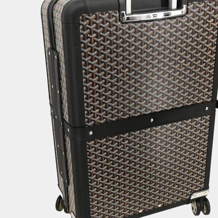 Pre Owned Goyard Brown Canvas GM Satolas Rolling Luggage Bag