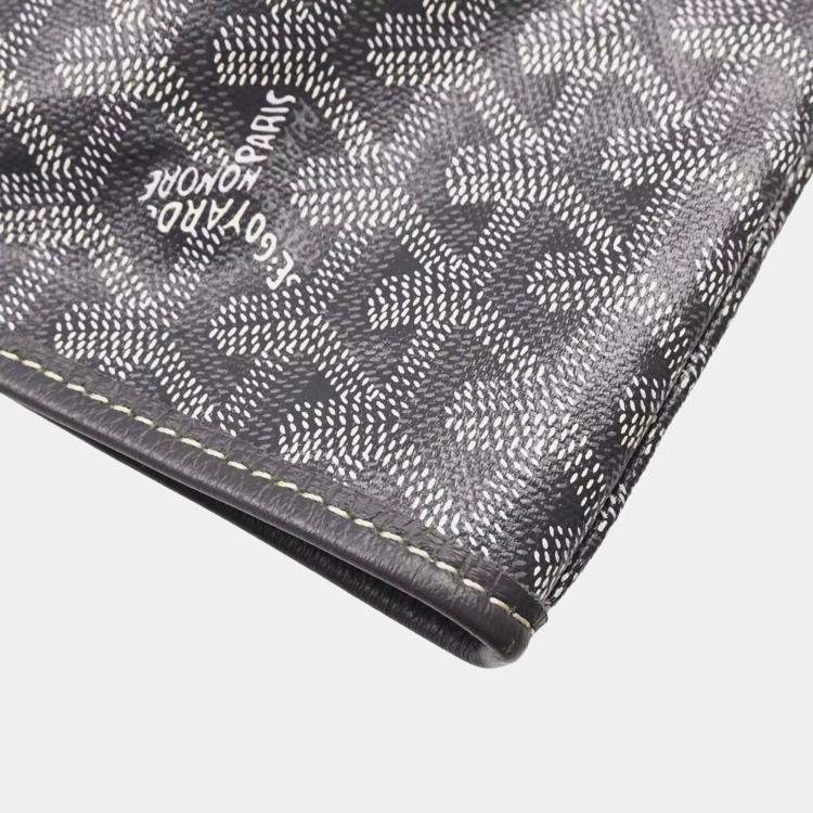 Pre Owned Goyard Gray PVC, Leather Saint Louis PM Tote Bag
