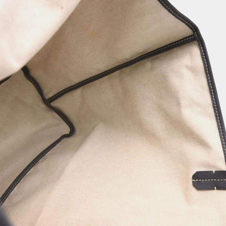 Pre Owned Goyard Gray PVC, Leather Saint Louis PM Tote Bag