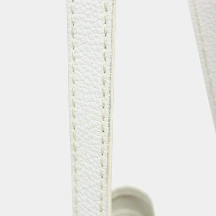 Pre Owned Goyard White Goyardine Petit Flot PM Bucket Bag 