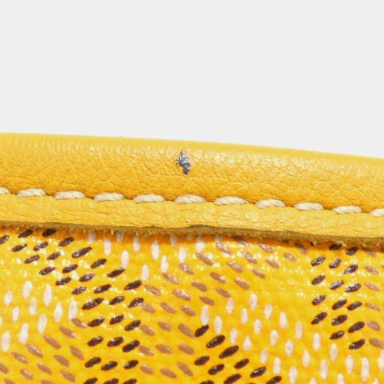 Pre Owned Goyard Yellow Canvas Saint Louis GM Tote Bag