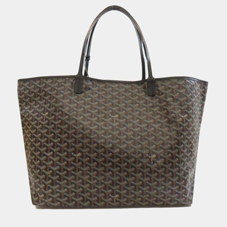 Pre Owned Goyard Black Coated Canvas Saint Louis GM Tote Bag