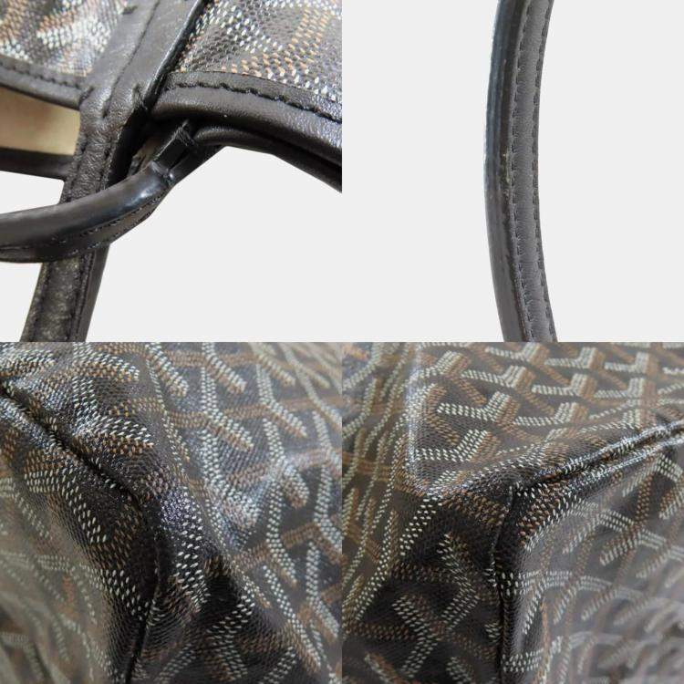 Pre Owned Goyard Black Coated Canvas Saint Louis GM Tote Bag