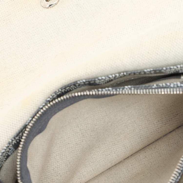 Pre Owned Goyard Grey Coated Canvas Plumet Pouch