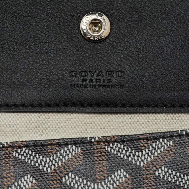 Pre Owned Goyard Black Goyardine Coated Canvas and Leather Saint Louis PM Tote