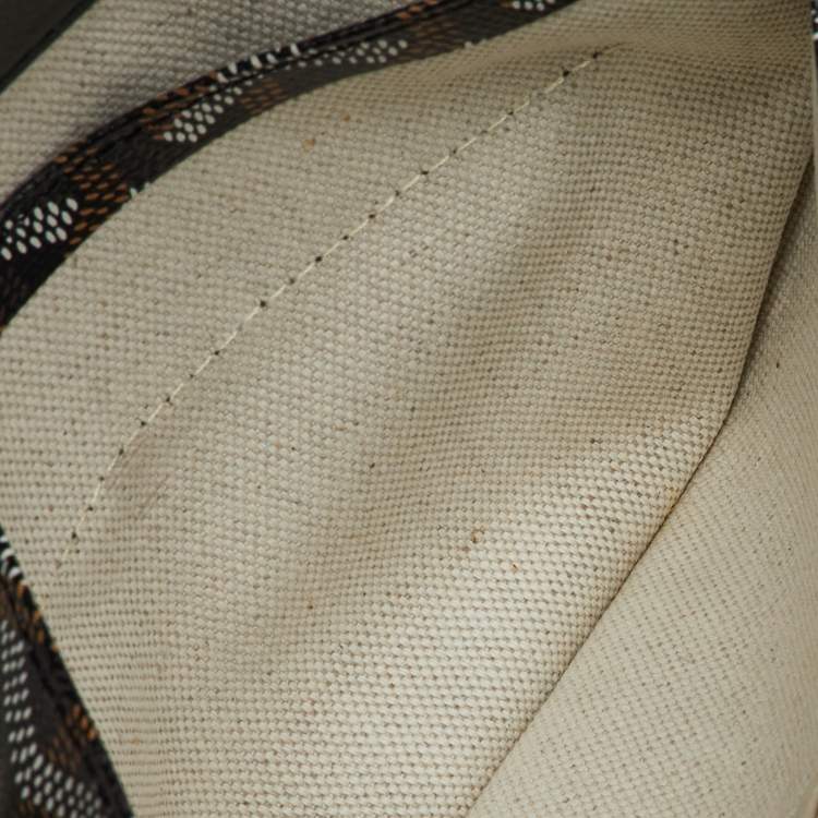 Pre Owned Goyard Black Goyardine Coated Canvas and Leather Saint Louis PM Tote