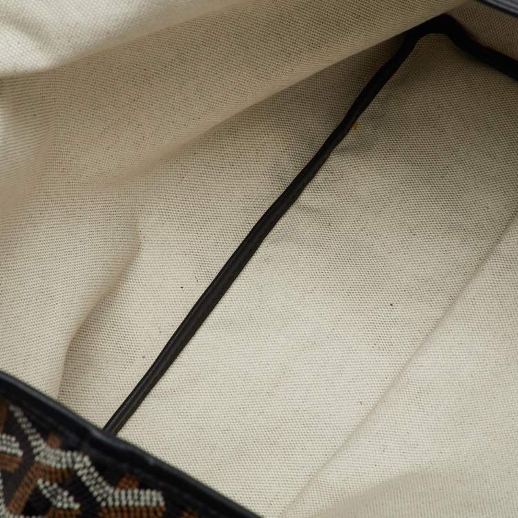 Pre Owned Goyard Black Goyardine Coated Canvas and Leather Saint Louis PM Tote