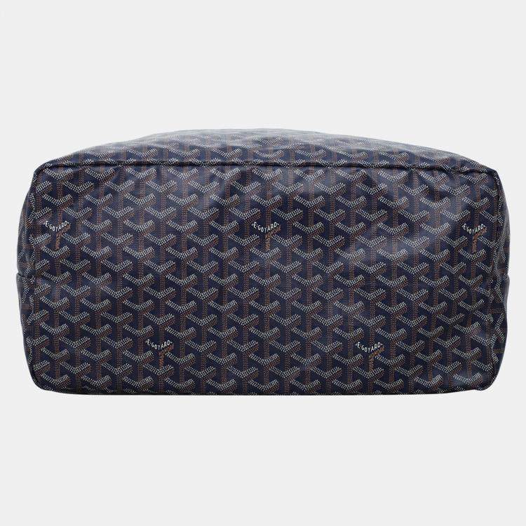 Pre Owned Goyard Blue Coated Canvas St Louis GM Tote Bag