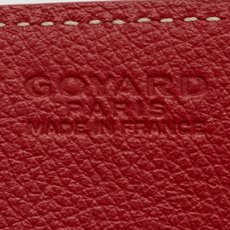 Pre Owned Goyard Red Goyardine Coated Canvas and Leather Rouette Structure Mini Shoulder Bag