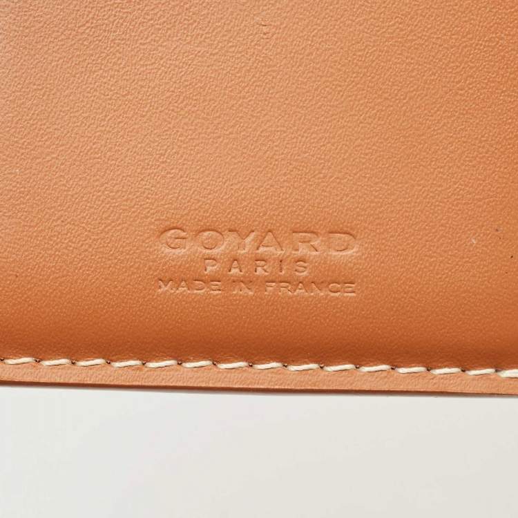Pre Owned Goyard Brown Goyardine Coated Canvas Saint Pierre Card Holder