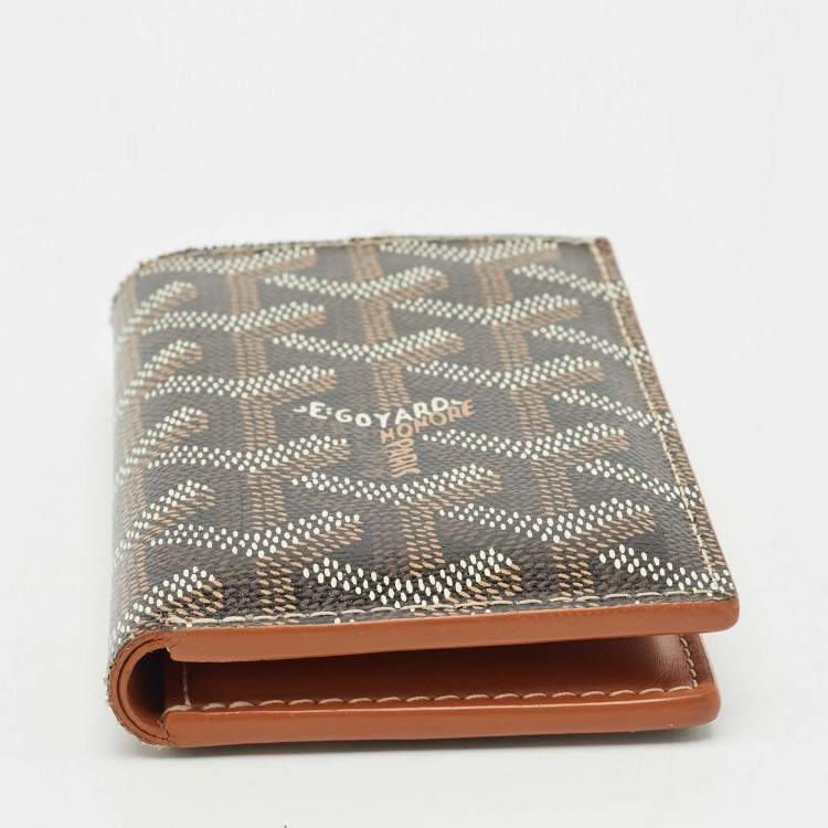 Pre Owned Goyard Brown Goyardine Coated Canvas Saint Pierre Card Holder