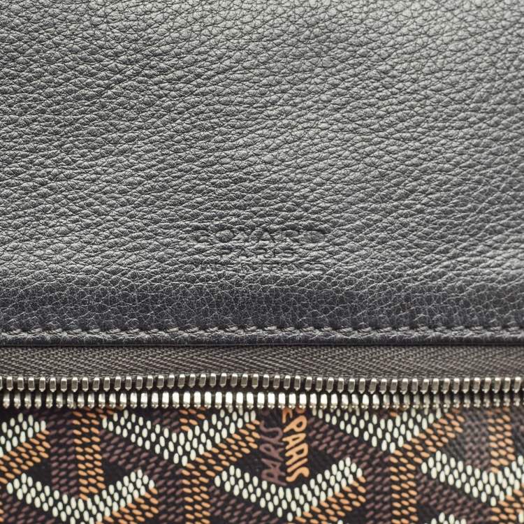 Pre Owned Goyard Black Goyardine Coated Canvas Sainte Marie Clutch