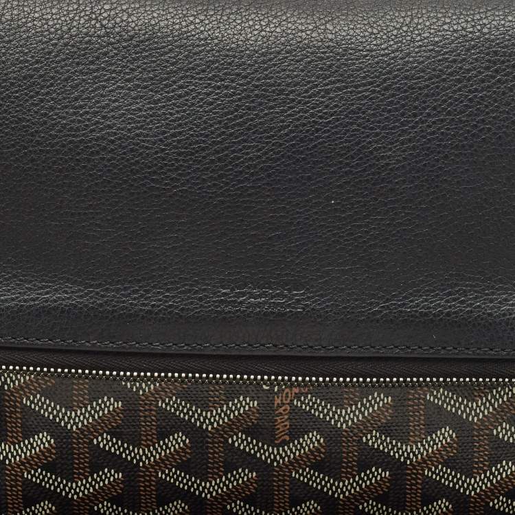 Pre Owned Goyard Black Goyardine Coated Canvas Sainte Marie Clutch