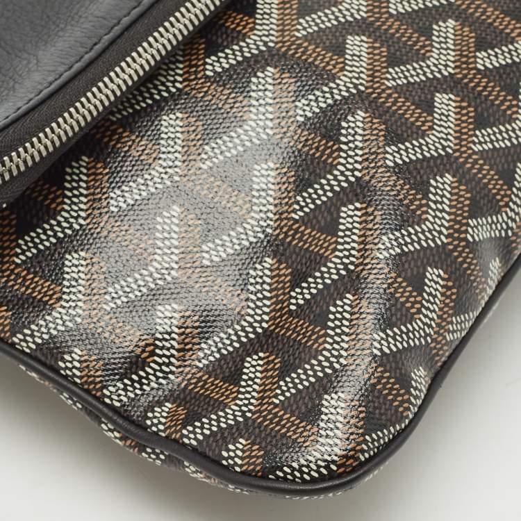 Pre Owned Goyard Black Goyardine Coated Canvas Sainte Marie Clutch