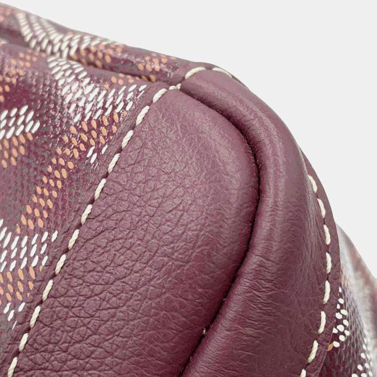 Pre Owned Goyard Burgundy PVC Leather Artois PM Tote Bag
