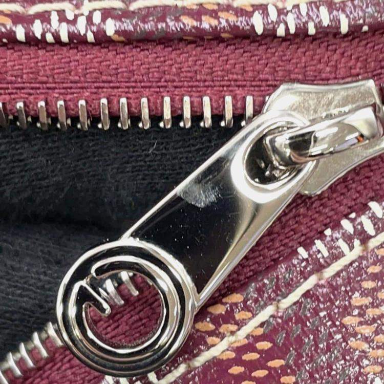 Pre Owned Goyard Burgundy PVC Leather Artois PM Tote Bag