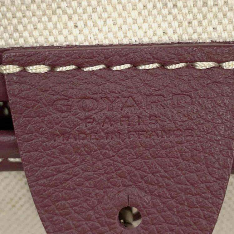 Pre Owned Goyard Burgundy PVC Leather Artois PM Tote Bag