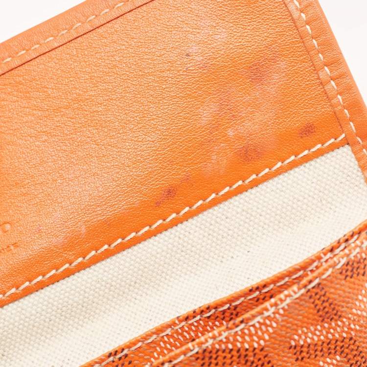 Pre Owned Goyard Orange Goyardine Coated Canvas Saint Louis PM Tote