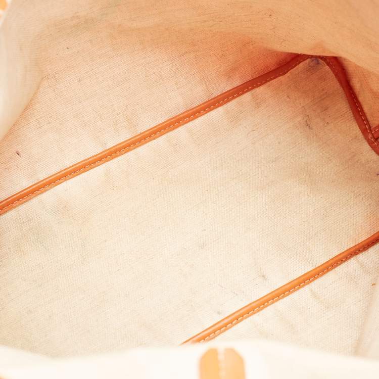 Pre Owned Goyard Orange Goyardine Coated Canvas Saint Louis PM Tote