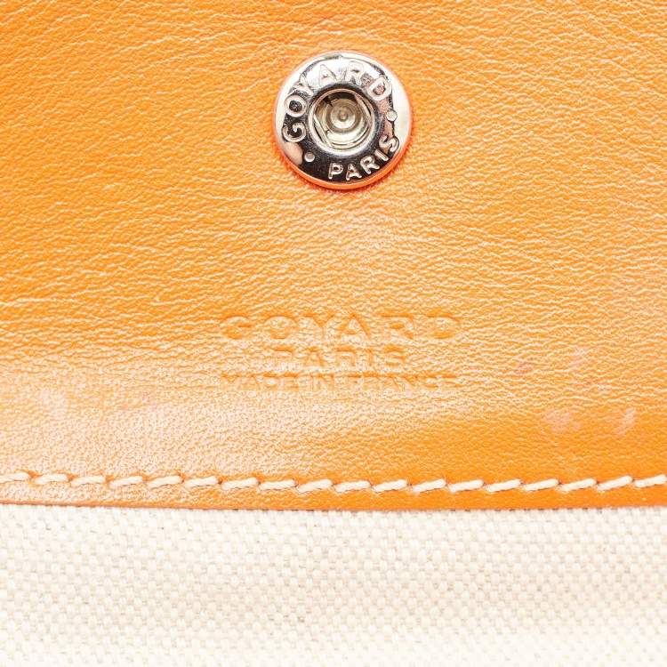 Pre Owned Goyard Orange Goyardine Coated Canvas Saint Louis PM Tote