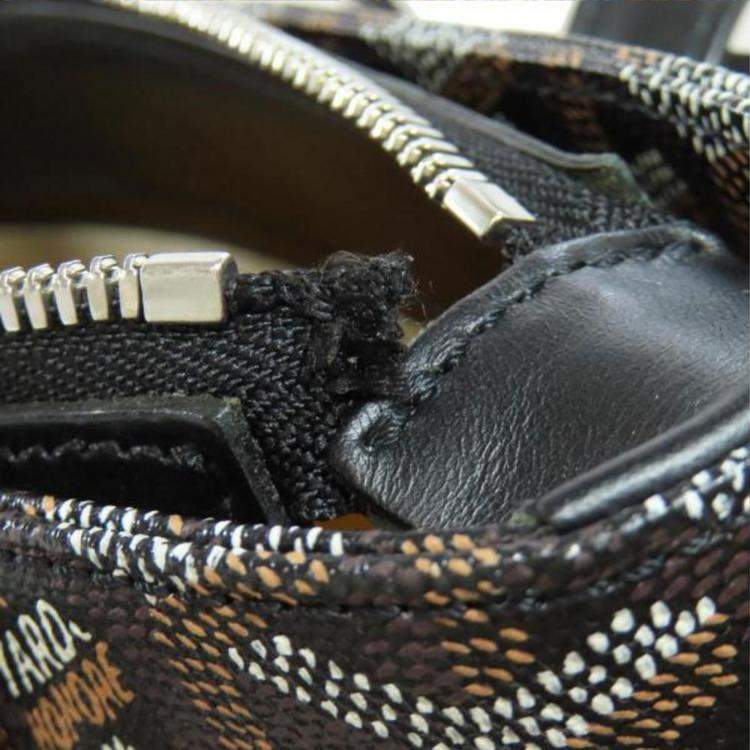 Pre Owned Goyard Black Coated Canvas Marie Galante PM Tote Bag