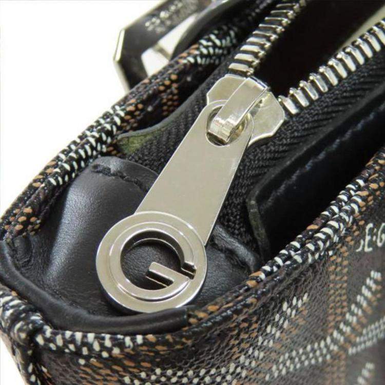 Pre Owned Goyard Black Coated Canvas Marie Galante PM Tote Bag