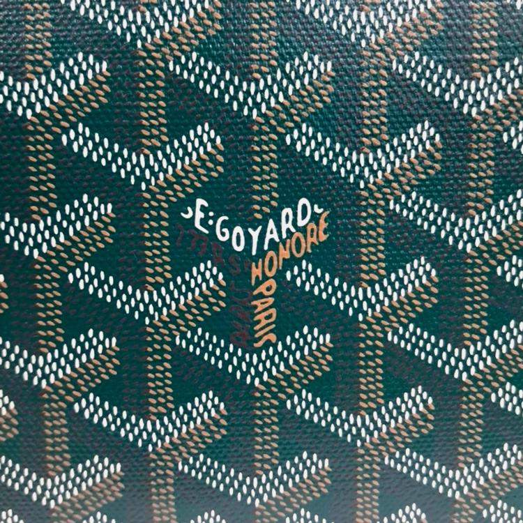 Pre Owned Goyard Green PVC Juvance GM bag
