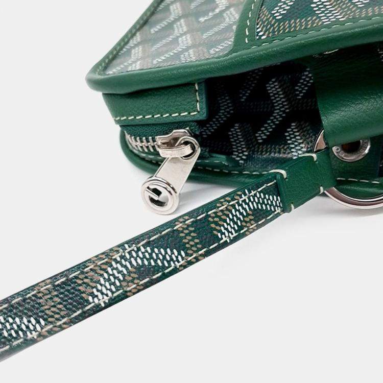 Pre Owned Goyard Green PVC Juvance GM bag