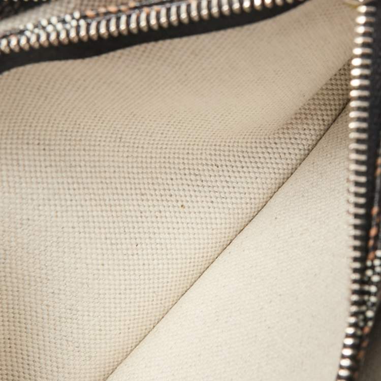 Pre Owned Goyard Brown Goyardine Coated Canvas and Leather Plumet Crossbody Bag
